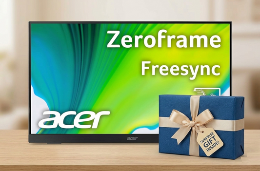 Acer UT222Q 21.5 Inch Full HD IPS (1920 x 1080) 10 Point Touch Monitor with AMD FreeSync Technology 75Hz Refresh Rate 4 MS Response| Display Port, HDMI Port, VGA & USB Port,Black