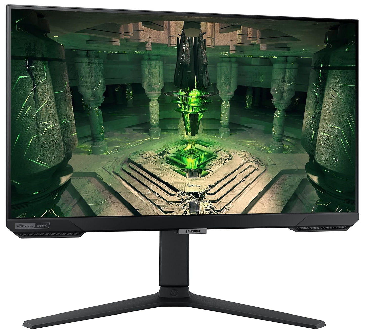 Samsung 25"(62.2cm) Odyssey G4 IPS Gaming Monitor|FHD 1920 x 1080|240Hz|1ms|400nits|SRGB 99%|Ports-HDMIx2,DP,Headphone|DP Cable|Height-Tilt-Pivot Adjustable Stand|Nvidia G-Sync|LS25BG400EWXXL|Black