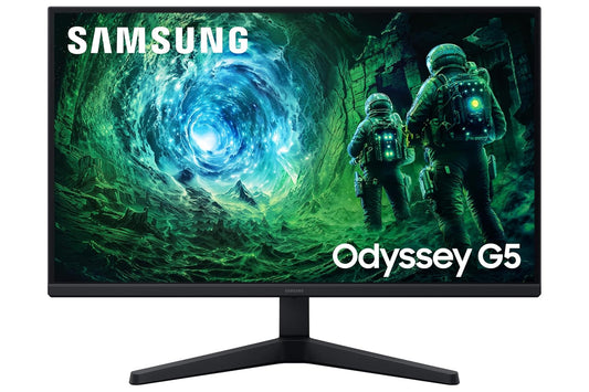 Samsung 27" Odyssey G5 Fast IPS Gaming Monitor|QHD 2560 x 1440|200 Hz|1ms|300nits|HDR10|FreeSync Premium|Ports-DP,2 HDMI,Headphone|Wall Mountable|LS27FG530EWXXL|Black