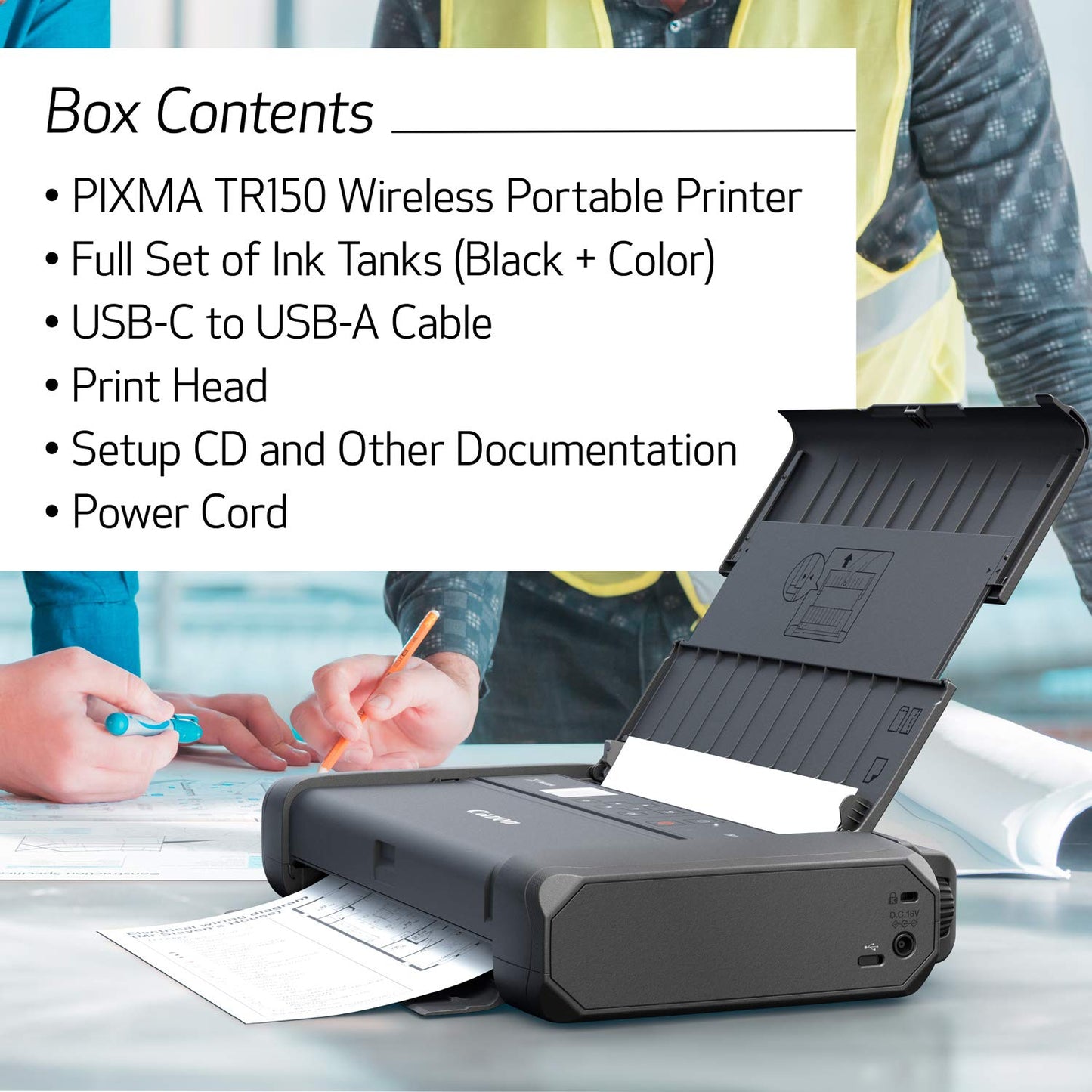 Canon Pixma TR150 Wireless Portable WiFi Inkjet Printer USB