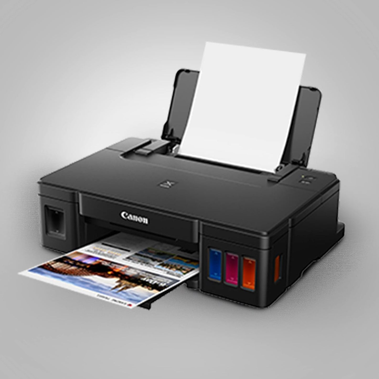 Canon PIXMA MegaTank G2012 All in One (Print, Scan, Copy) Inktank Colour Printer with 2 Additional Black Ink Bottles (Per Black Bottle Yield 6000 Prints and Colour 7000 Prints) for Home/Office