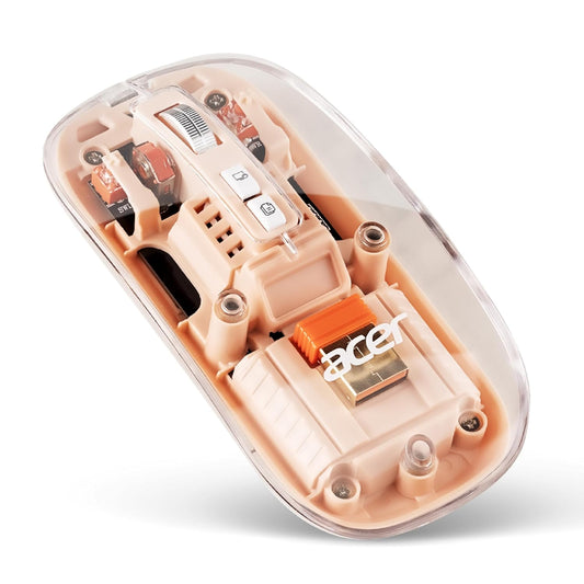 Acer Clearview Transparent Wireless Mouse with Triple-Mode Connectivity, Silent Click