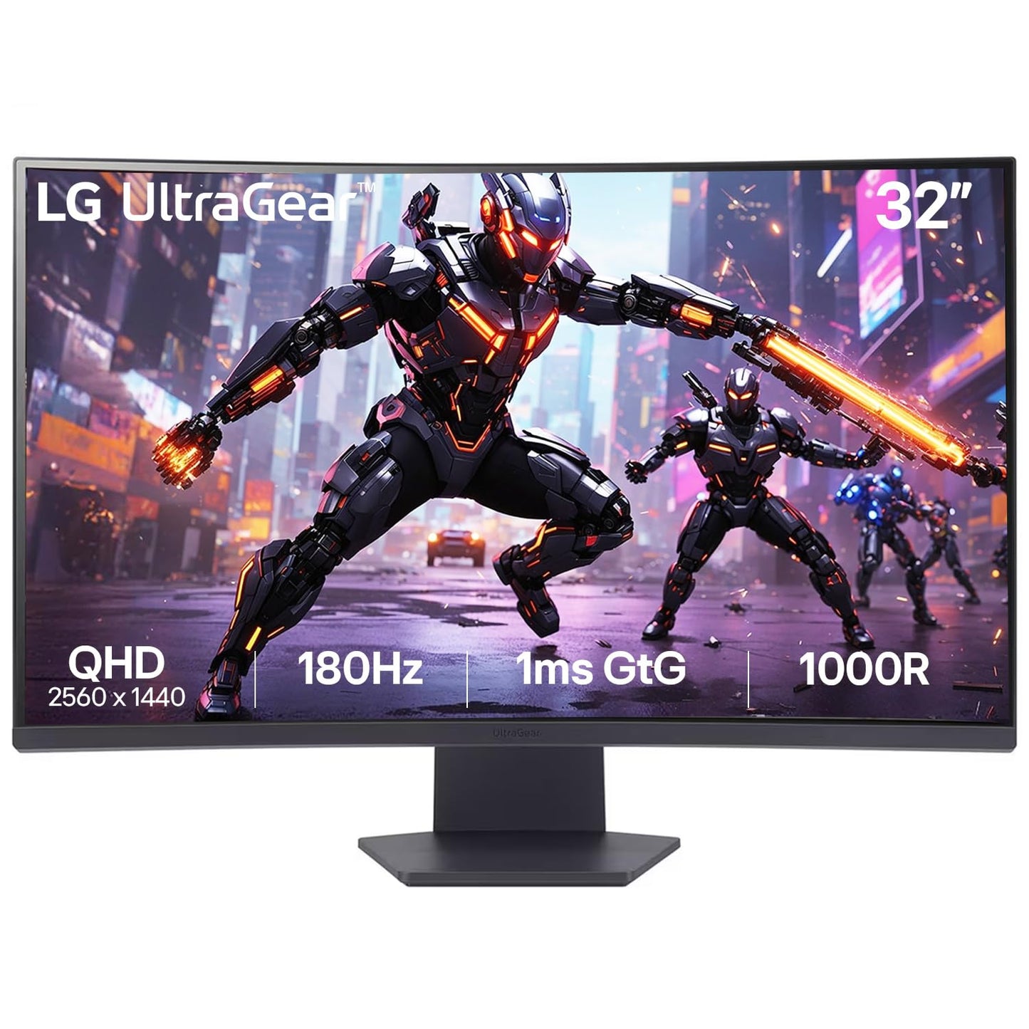 LG Ultragear™ 32GS60QC Curved Gaming Monitor (2560 x 1440) with 180Hz