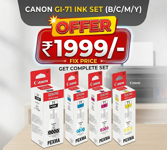 Canon Gi-71 B/C/M/Y Ink Set  Compatible for Canon Pixma Ink
