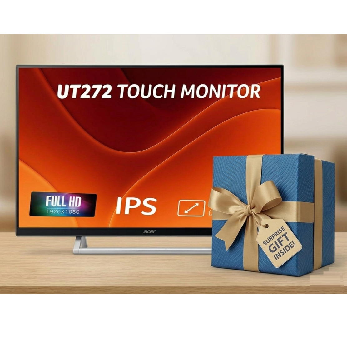 Acer UT272 27 Inch Touch Screen Monitor |Built-in Speakers.