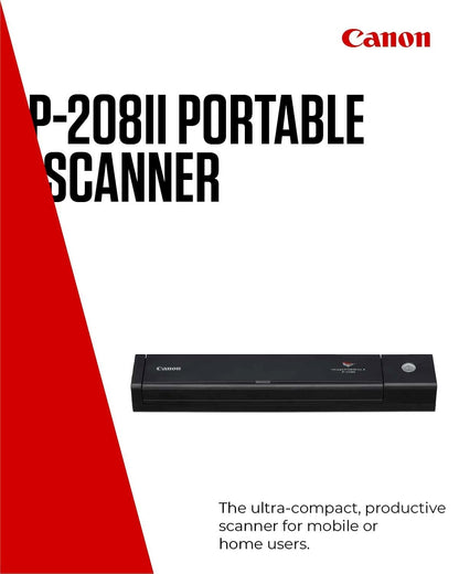 Canon P-208II USB 2.0 Document Scanner Ultra-portable equipped with ADF