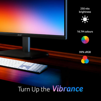 Acer EK220Q J0 21.5 Inch Full HD VA Panel Monitor | 120Hz Refresh | 1ms VRB | AdaptiveSync | sRGB 99% | Flicker-Less & BlueLightShield | ZeroFrame | HDMI + VGA | Tilt Adjustable I Eye Care | Black