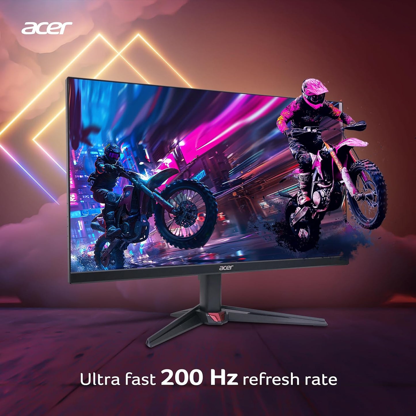 Acer Nitro VG240Y X1 23.8 Inch IPS Full HD Backlit LED Gaming Monitor I 0.5 MS Response I 200Hz Refresh Rate I SRGB 99%, HDR 10 I 2xHDMI, 1xDP I Stereo Speakers I AMD FreeSync Premium I Eye Care