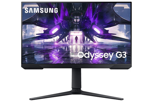 Samsung Odyssey G3 Gaming Monitor 60cm (24 inches), FHD 1920 X 1080, 165 Hz, 1ms(MPRT), AMD Freesync, DP, HDMI, Height, Tilt, Pivot Adjust Stand, Bezel Less, Eye-Saver (LS24AG320NWXXL, Black)