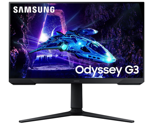 Samsung 24" (60cm) Odyssey G3 Gaming Monitor|FHD 1920 X 1080|180Hz|1ms(MPRT)|AMD Freesync|Ports-DP,HDMI|DP Cable|16.7 Million Colors|Height-Tilt-Pivot Adjustable Stand|Bezeless|LS24DG300EWXXL|Black