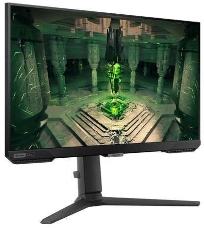 Samsung 25"(62.2cm) Odyssey G4 IPS Gaming Monitor|FHD 1920 x 1080|240Hz|1ms|400nits|SRGB 99%|Ports-HDMIx2,DP,Headphone|DP Cable|Height-Tilt-Pivot Adjustable Stand|Nvidia G-Sync|LS25BG400EWXXL|Black