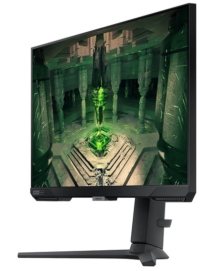 Samsung 25"(62.2cm) Odyssey G4 IPS Gaming Monitor|FHD 1920 x 1080|240Hz|1ms|400nits|SRGB 99%|Ports-HDMIx2,DP,Headphone|DP Cable|Height-Tilt-Pivot Adjustable Stand|Nvidia G-Sync|LS25BG400EWXXL|Black