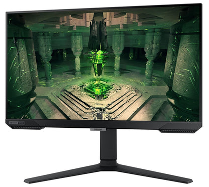Samsung 25"(62.2cm) Odyssey G4 IPS Gaming Monitor|FHD 1920 x 1080|240Hz|1ms|400nits|SRGB 99%|Ports-HDMIx2,DP,Headphone|DP Cable|Height-Tilt-Pivot Adjustable Stand|Nvidia G-Sync|LS25BG400EWXXL|Black