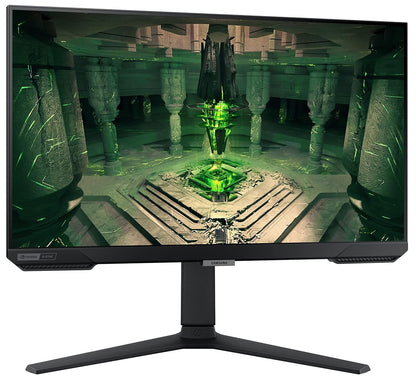Samsung 25"(62.2cm) Odyssey G4 IPS Gaming Monitor|FHD 1920 x 1080|240Hz|1ms|400nits|SRGB 99%|Ports-HDMIx2,DP,Headphone|DP Cable|Height-Tilt-Pivot Adjustable Stand|Nvidia G-Sync|LS25BG400EWXXL|Black