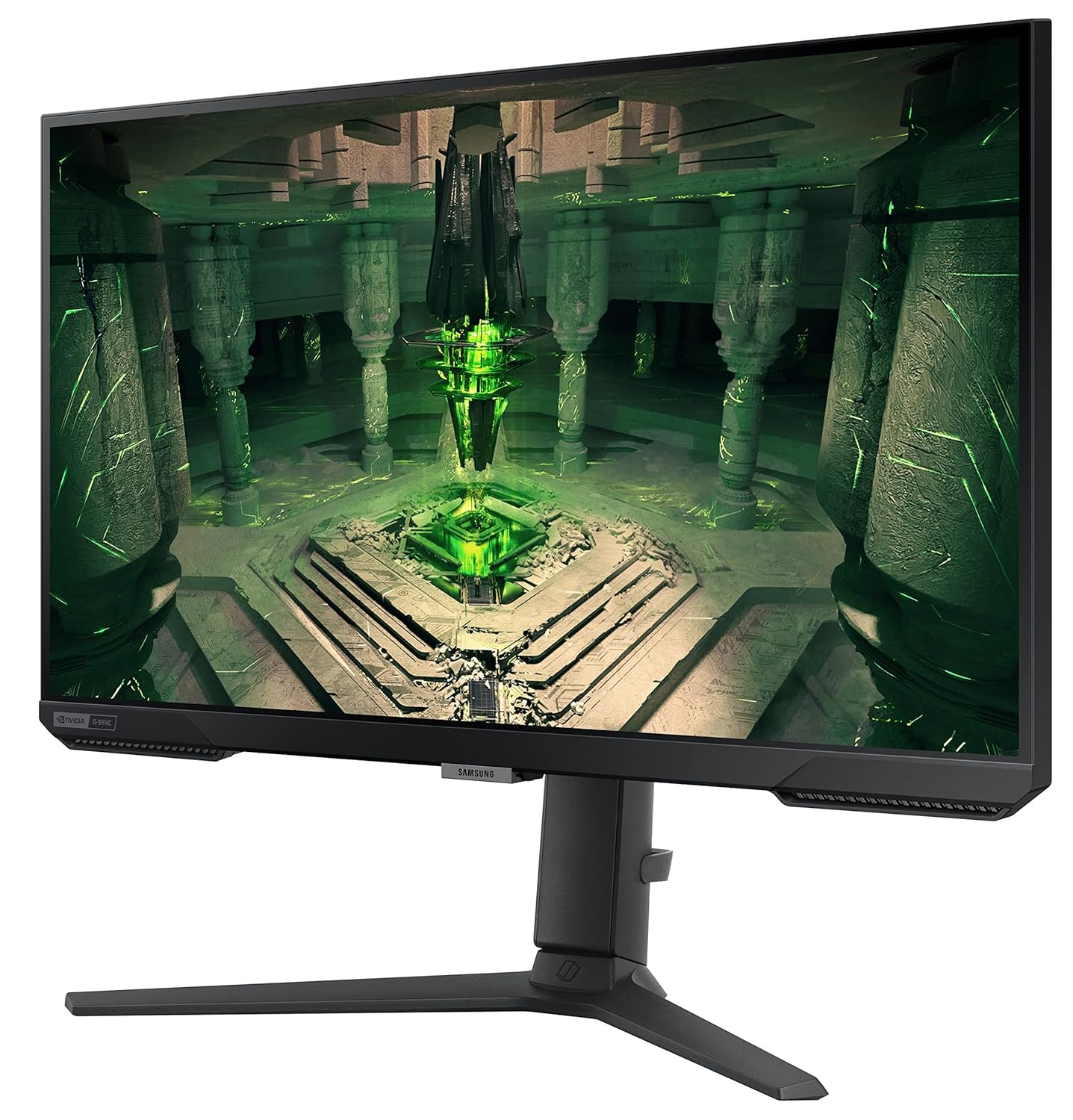 Samsung 27" (68.4cm) Odyssey G4 IPS Gaming Monitor|FHD 1920 x 1080|240Hz|1ms|400nits|SRGB 99%|Ports-HDMIx2,DP,Headphone|DP Cable|Height-Tilt-Pivot Adjustable Stand|Nvidia G-Sync|LS27BG400EWXXL|Black