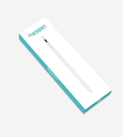 Metapen Pencil A8 for Apple iPad 2018-2025, 2X Faster Charge White