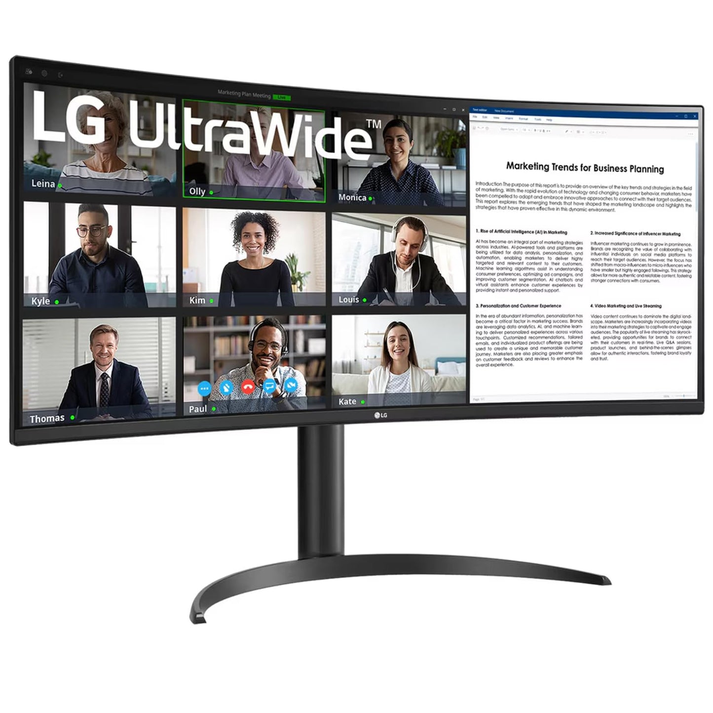 LG UltraWide 34WR55QC (34 inch) 21:9 WQHD (3440 x 1440) Curved Monitor