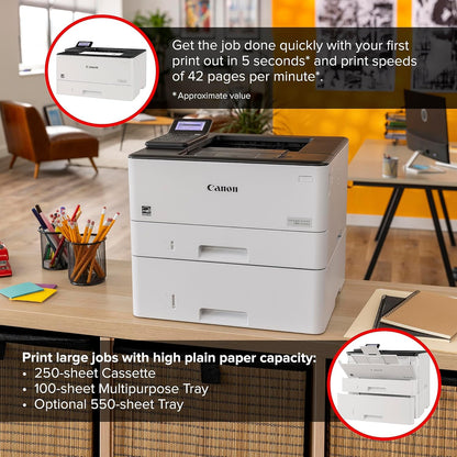 Canon imageCLASS LBP246dw Monochrome Duplex, Wireless Laser Printer, Single Function