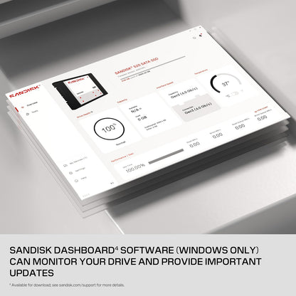 SanDisk® 520 SATA SSD 500GB, 2.5-inch Internal Solid State Drive, Up to 560MB/s Read Speed, 3D NAND, Up to 1000TBW Endurance, 5-Year Limited Warranty