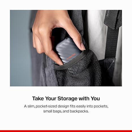 Sandisk 1TB Portable Drive, Up to 600MB/s Read Speeds - Black