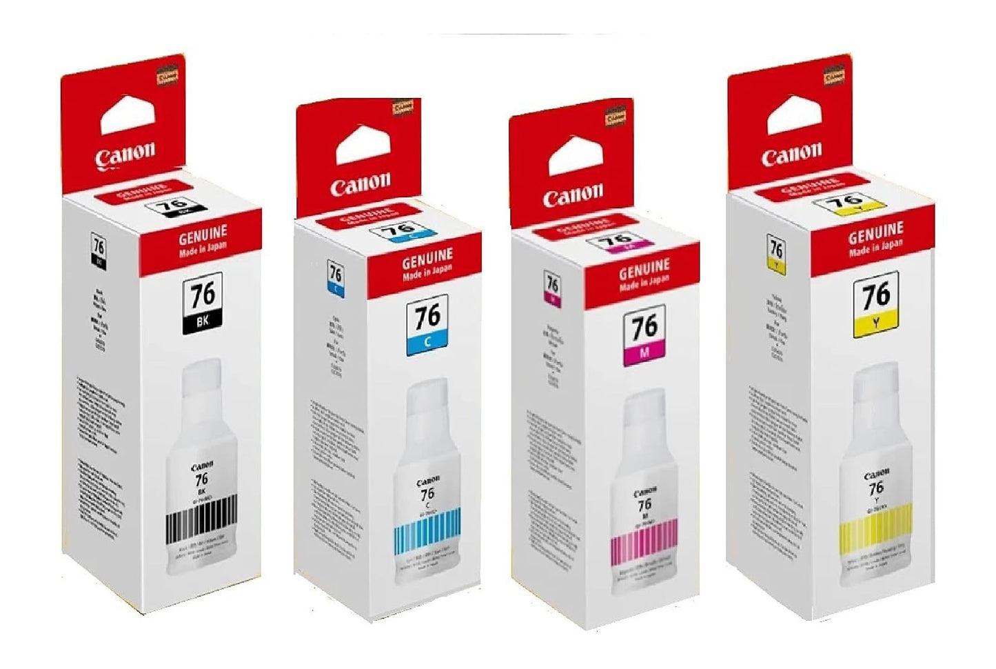 Canon 76 B/C/Y/M Ink Bottles Pixma Printer GX6070 GX7070