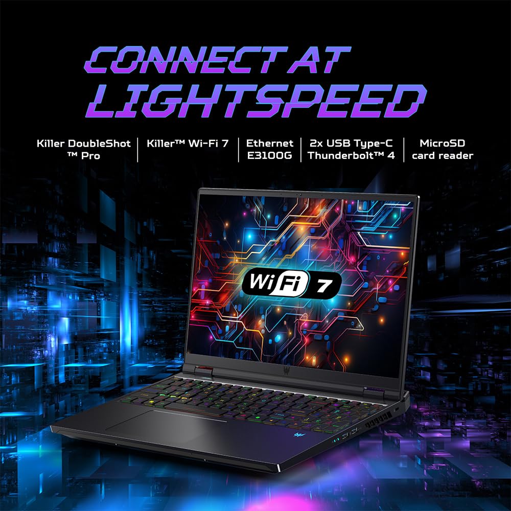Acer Predator Helios 16 Gaming Laptop Intel Core i9-14900HX processore Nvidia GeForce RTX 4070 8GB GDDR6