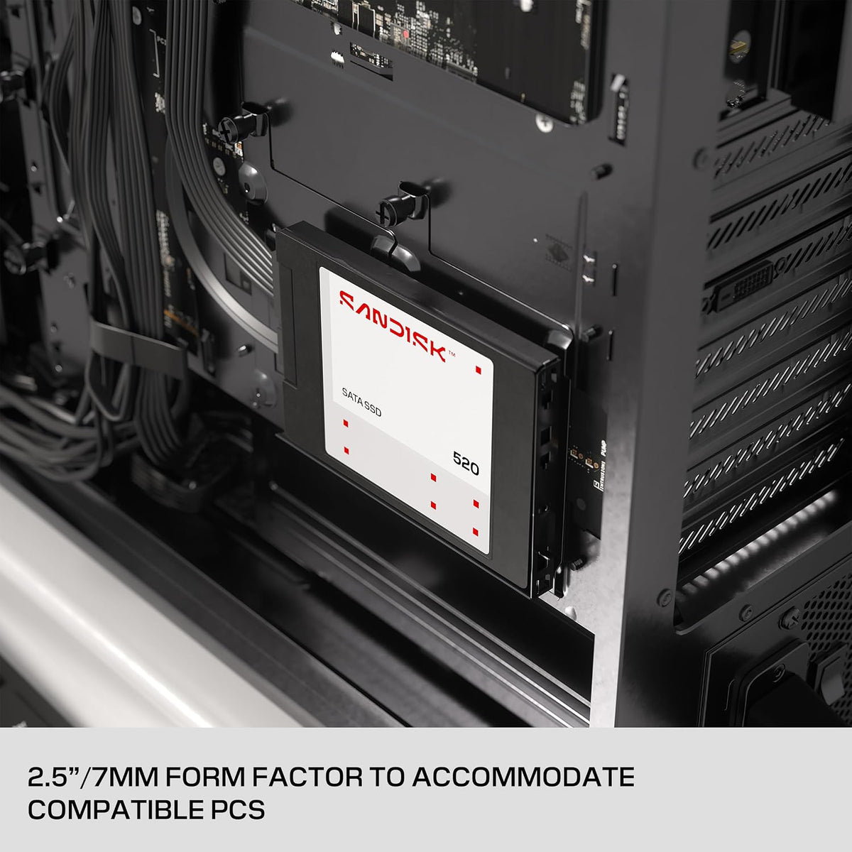 SanDisk® 520 SATA SSD 500GB, 2.5-inch Internal Solid State Drive, Up to 560MB/s Read Speed, 3D NAND, Up to 1000TBW Endurance, 5-Year Limited Warranty