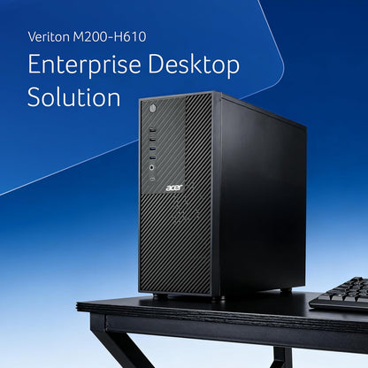 Acer Veriton (UD.30KSI.127) Desktop, 12th Gen, Intel Core i3 12100 Processor, Intel UHD Graphics 730, 8 GB DDR4, 512 GB, Windows 11 Home, Black, 15.7L, M200-H610