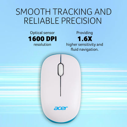 Acer Wireless Mouse (1600 DPI/2.4 GHz) Wireless |Optical Sensor |USB Dongle