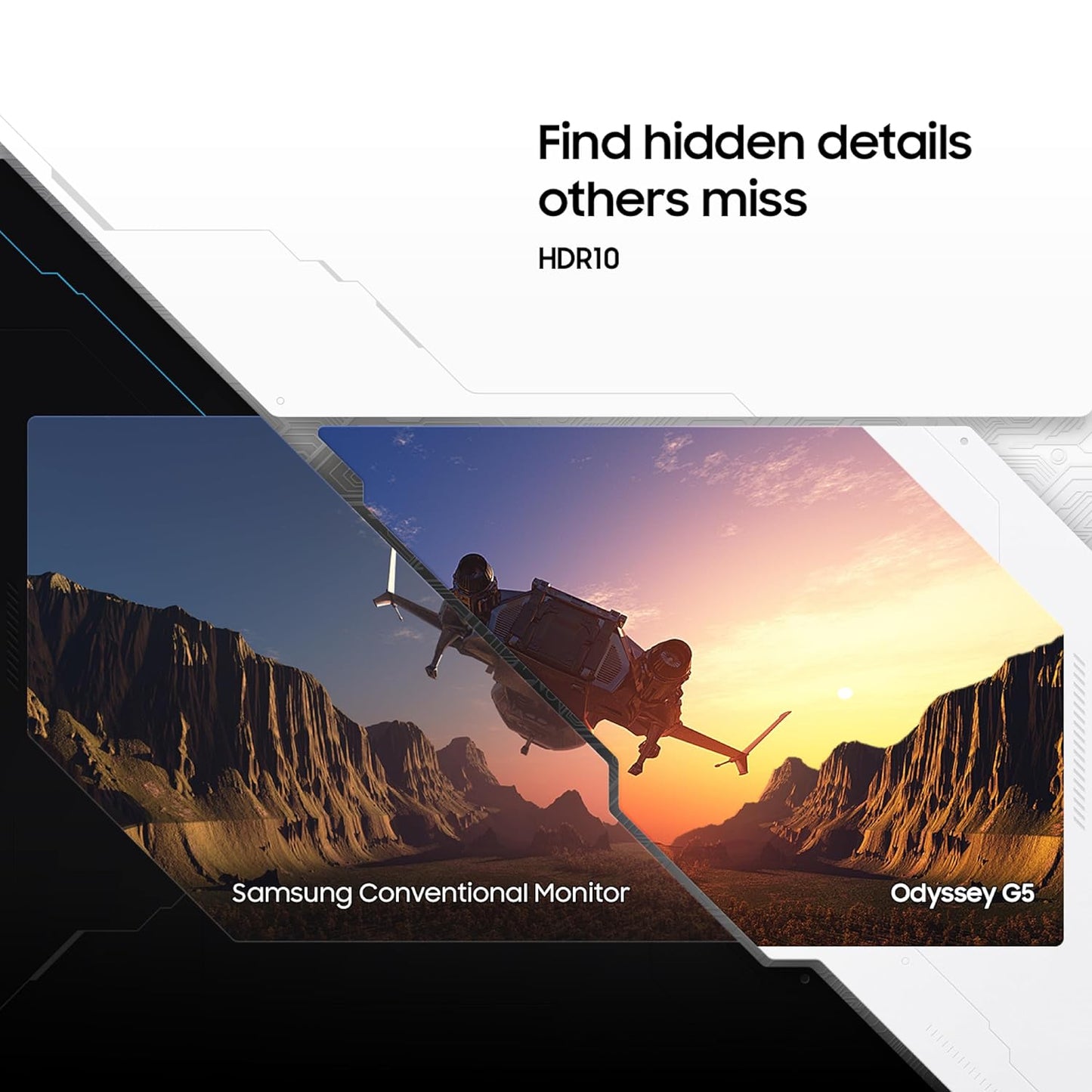 Samsung 27" (68.5cm) Odyssey G5 2K Curved Gaming Monitor|QHD 2560 X 1440|1000R Curved|165Hz|1ms(MPRT)|300nits|Ports-HDMI,DP,Headphone|DP Cable|HDR10|FreeSync|LS27CG550EWXXL|Black