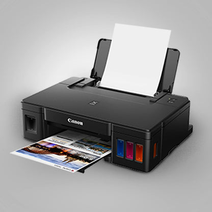 Canon PIXMA MegaTank G2012 All in One (Print, Scan, Copy) Inktank Colour Printer with 2 Additional Black Ink Bottles (Per Black Bottle Yield 6000 Prints and Colour 7000 Prints) for Home/Office