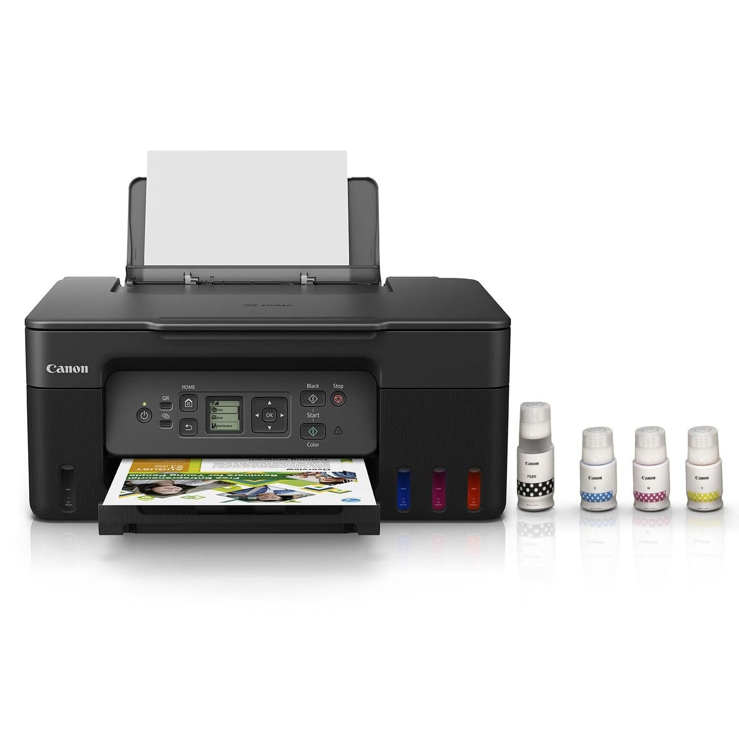 Canon PIXMA E3370 All-in-One Wireless Ink Efficient Color Printer (Black)