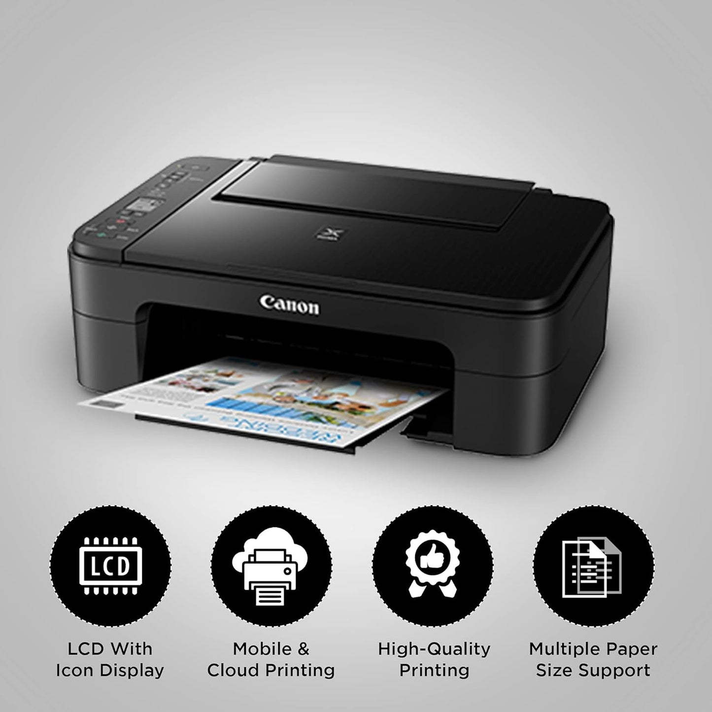 Canon PIXMA MegaTank G3770 BK All-in-one WiFi Inktank Colour Printer with 2 Years Standard Warranty