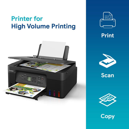 Canon PIXMA MegaTank G3770 BK All-in-one WiFi Inktank Colour Printer with 2 Years Standard Warranty