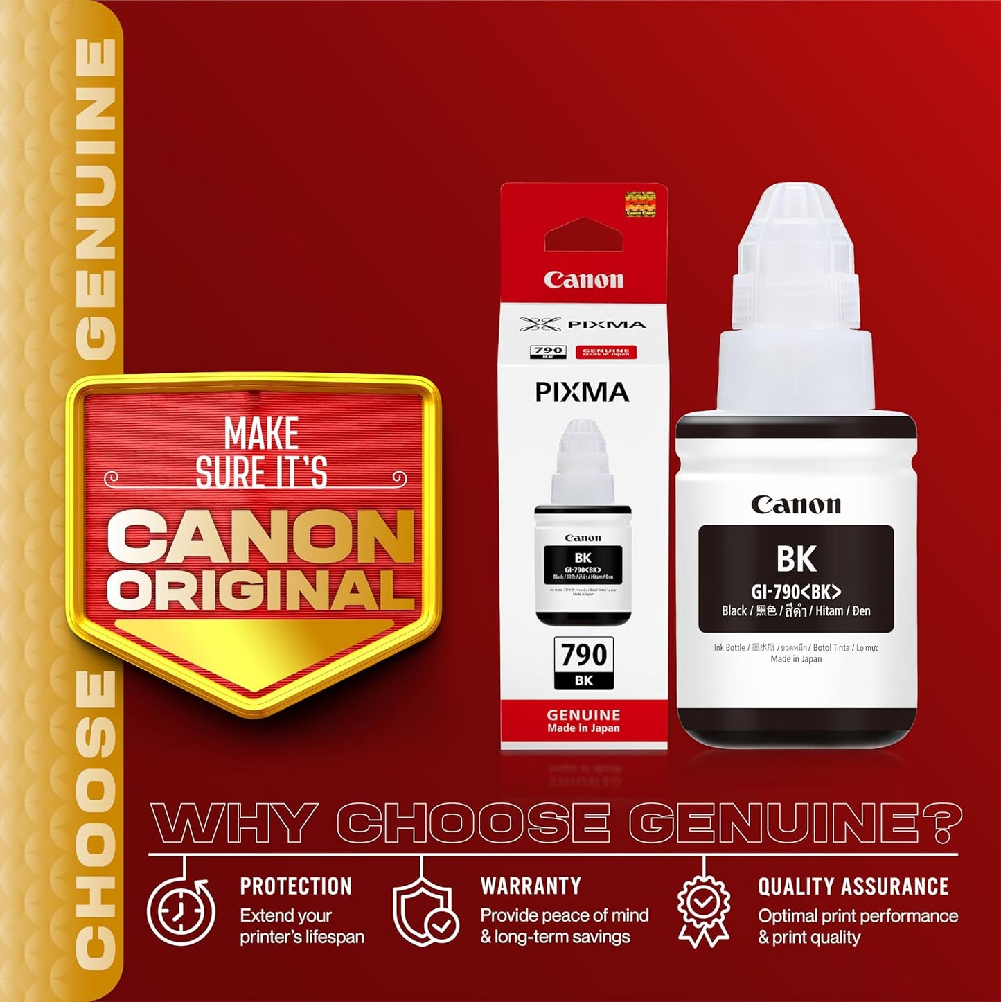 Canon GI-790 Black Ink Bottle Compatible Printer for Canon