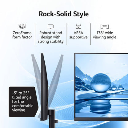 Acer KA270 G 27 Inch IPS Full HD Backlit LED Monitor I 1MS VRB, 120Hz Refresh Rate I Adaptive Sync I Frameless I 99% sRGB I 1 x VGA 1 x HDMI with Inbox HDMI Cable I Vision Care I Stereo Speakers