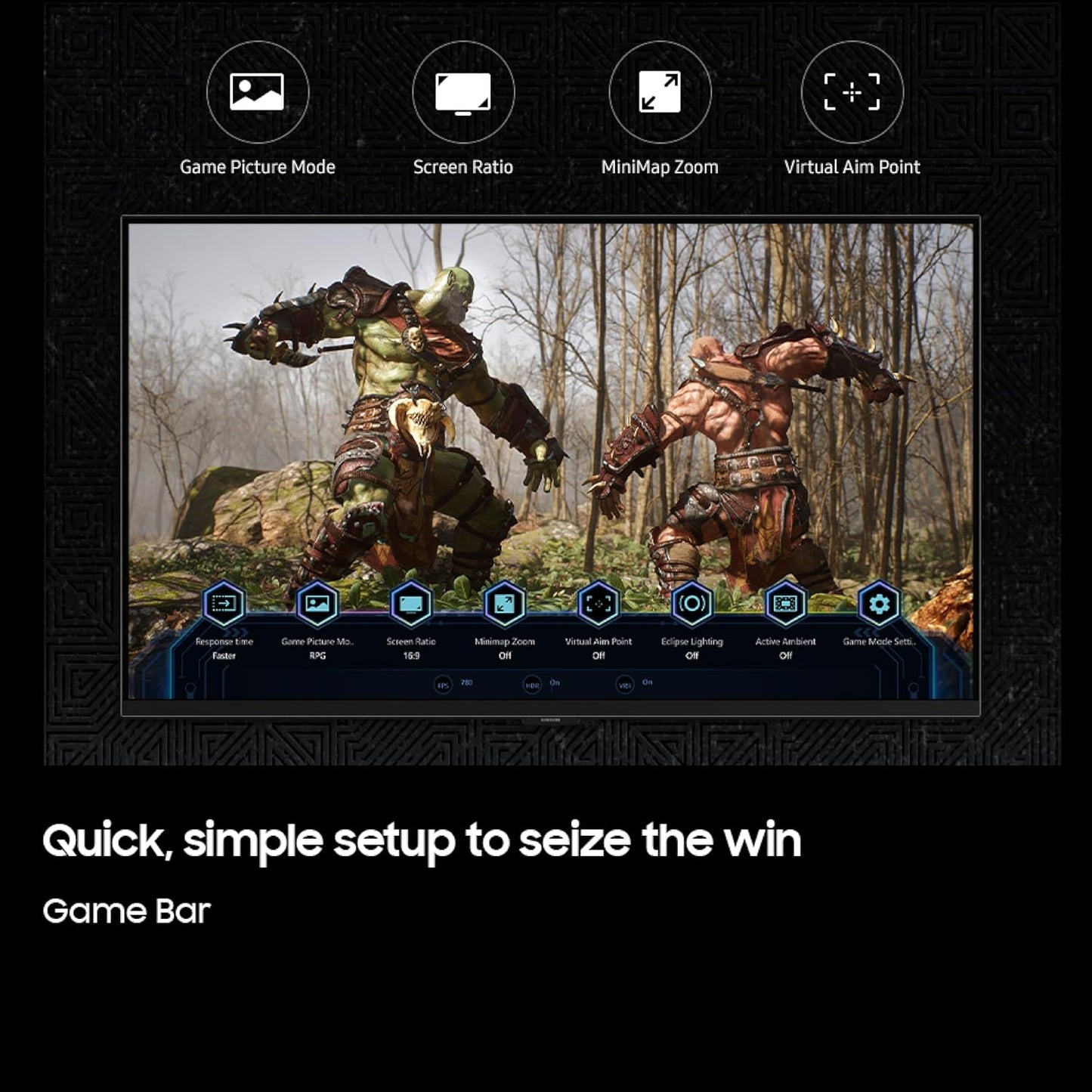 Samsung 27"(68.5cm) Odyssey G7 4K Smart Gaming Monitor|UHD 3840 x 2160|Fast IPS panel|144 Hz|1ms|OTT Apps|VESA DisplayHDR400|Speakers|FreeSync Premium|LAN|WiFi|Bluetooth|HAS Pivot|LS27DG700EWXXL|Black