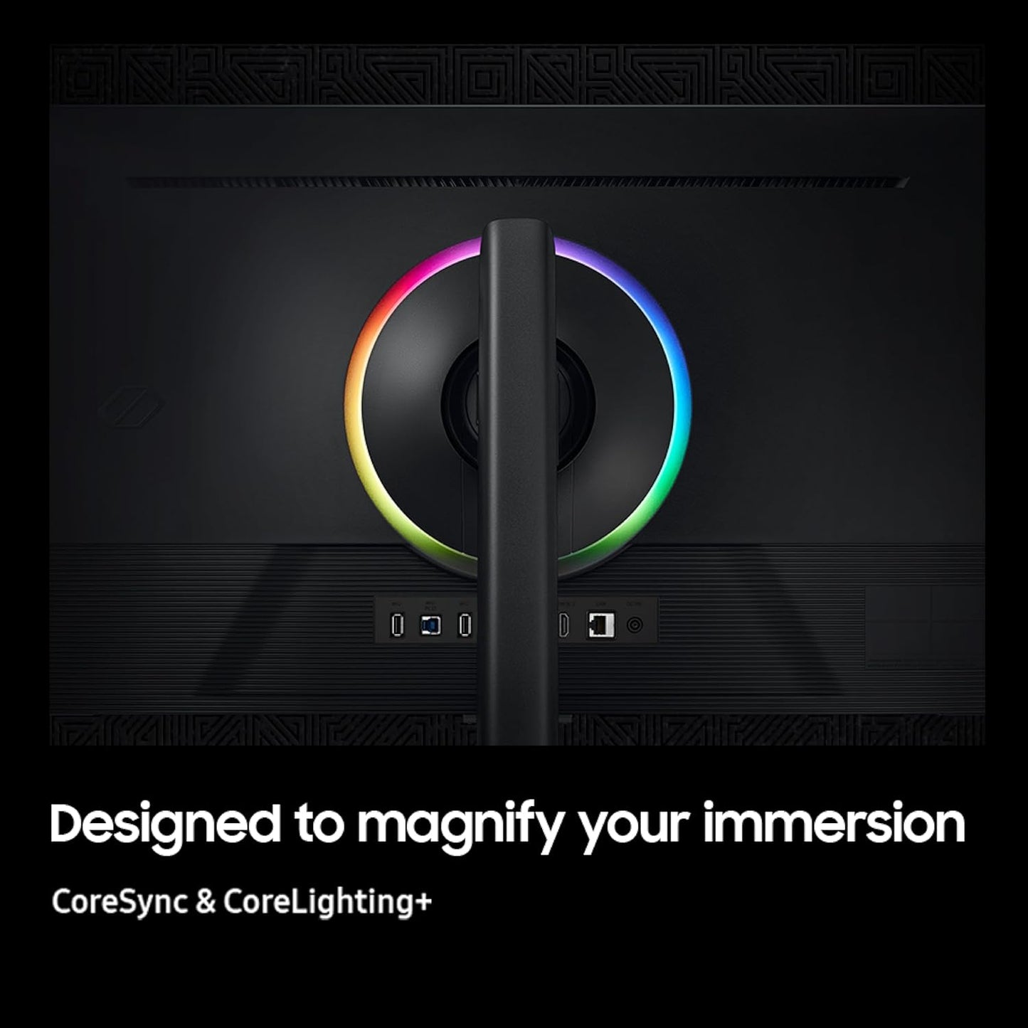 Samsung 27"(68.5cm) Odyssey G7 4K Smart Gaming Monitor|UHD 3840 x 2160|Fast IPS panel|144 Hz|1ms|OTT Apps|VESA DisplayHDR400|Speakers|FreeSync Premium|LAN|WiFi|Bluetooth|HAS Pivot|LS27DG700EWXXL|Black
