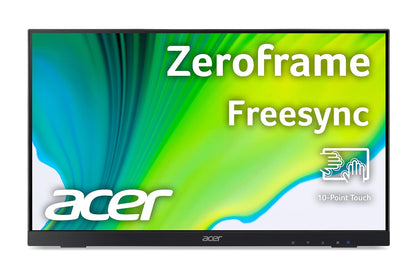Acer UT222Q 21.5 Inch Full HD IPS (1920 x 1080) 10 Point Touch Monitor with AMD FreeSync Technology 75Hz Refresh Rate 4 MS Response| Display Port, HDMI Port, VGA & USB Port,Black