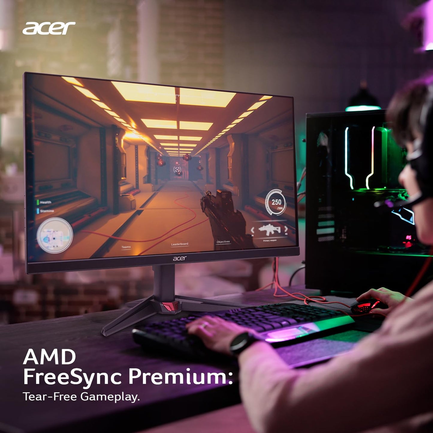 Acer Nitro VG270 X1 27 Inch IPS Full HD Backlit LED Gaming Monitor I 0.5 MS Response I 200Hz Refresh Rate I SRGB 99%, HDR 10 I 2xHDMI, 1xDP I Stereo Speakers I AMD FreeSync Premium I Eye Care (Black)